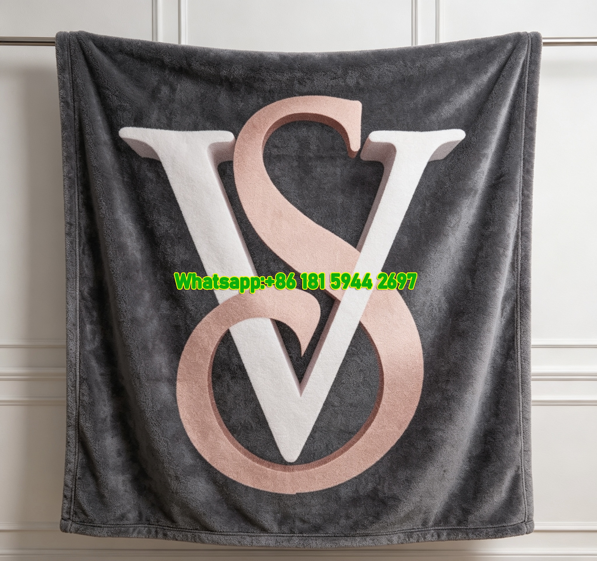 Victoria's Secret Flannel Throw Blanket VS Soft Sofa Blanket V239